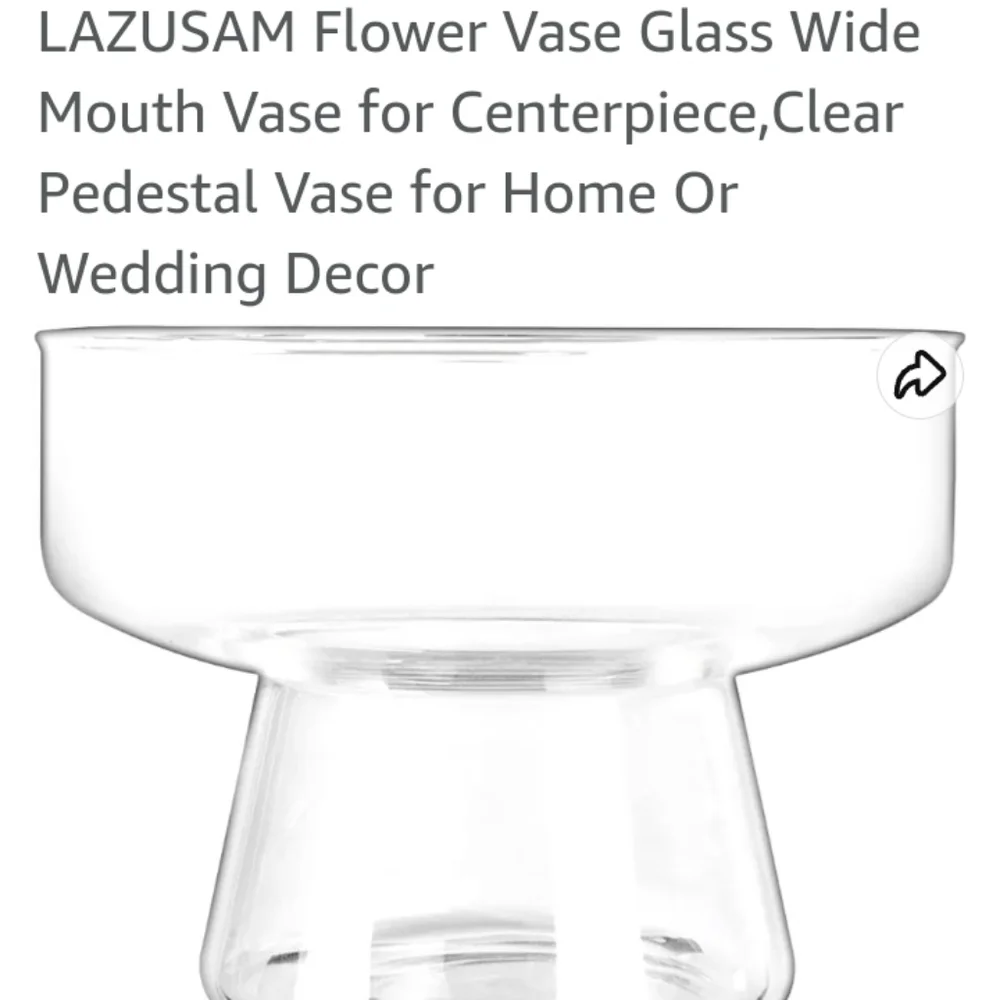 HandMade‎ Lazusam   Pedestal Vase Wedding /Center piece  Clear New